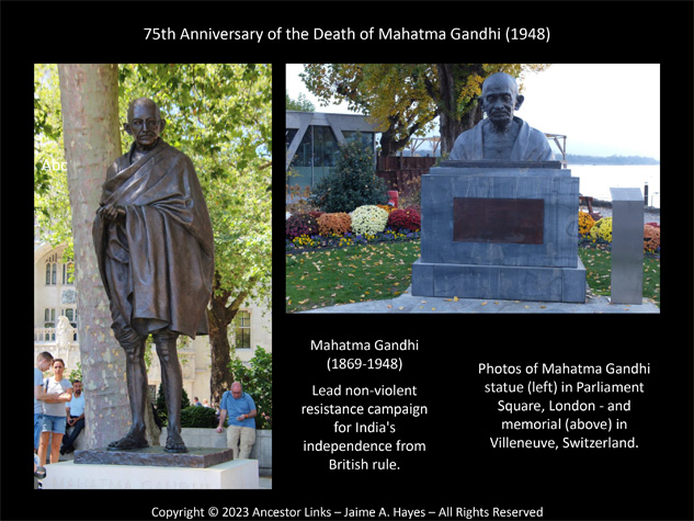 75th
          Anniversary of the Death of Mahatma Gandhi