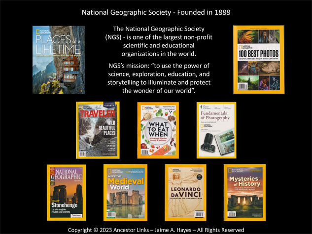 135th Anniversary of the Founding of the National
          Geographic Society