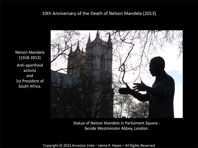 10th
          Anniversary of the Death of Nelson Mandela