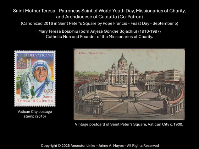 115th Anniversary of the Birth of Saint Mother Teresa
          (1910-1977)