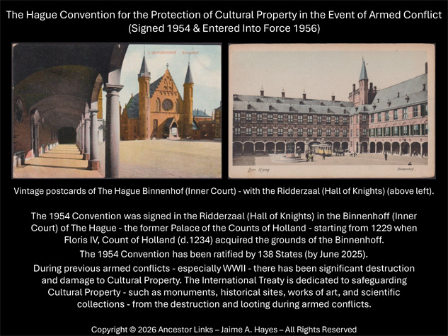 70th Anniversary - Entering Into Force - the Hague 1954
            Convention