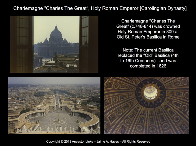 Holy Roman Emperors - Charlemagne - St. Peter's Basilica,
          Rome