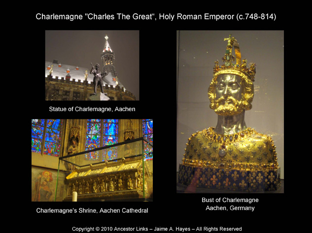 Holy Roman Emperors - Charlemagne - Shrine, Bust and
          Statue in Aachen