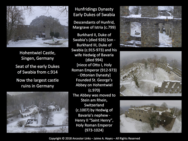 House of Hunfridings - Dukes of Swabia - Hohentwiel Castle