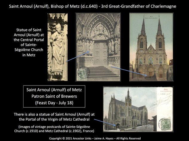 Saint Arnoul of Metz, Sainte-Segolene Church & Metz
          Cathedral, France